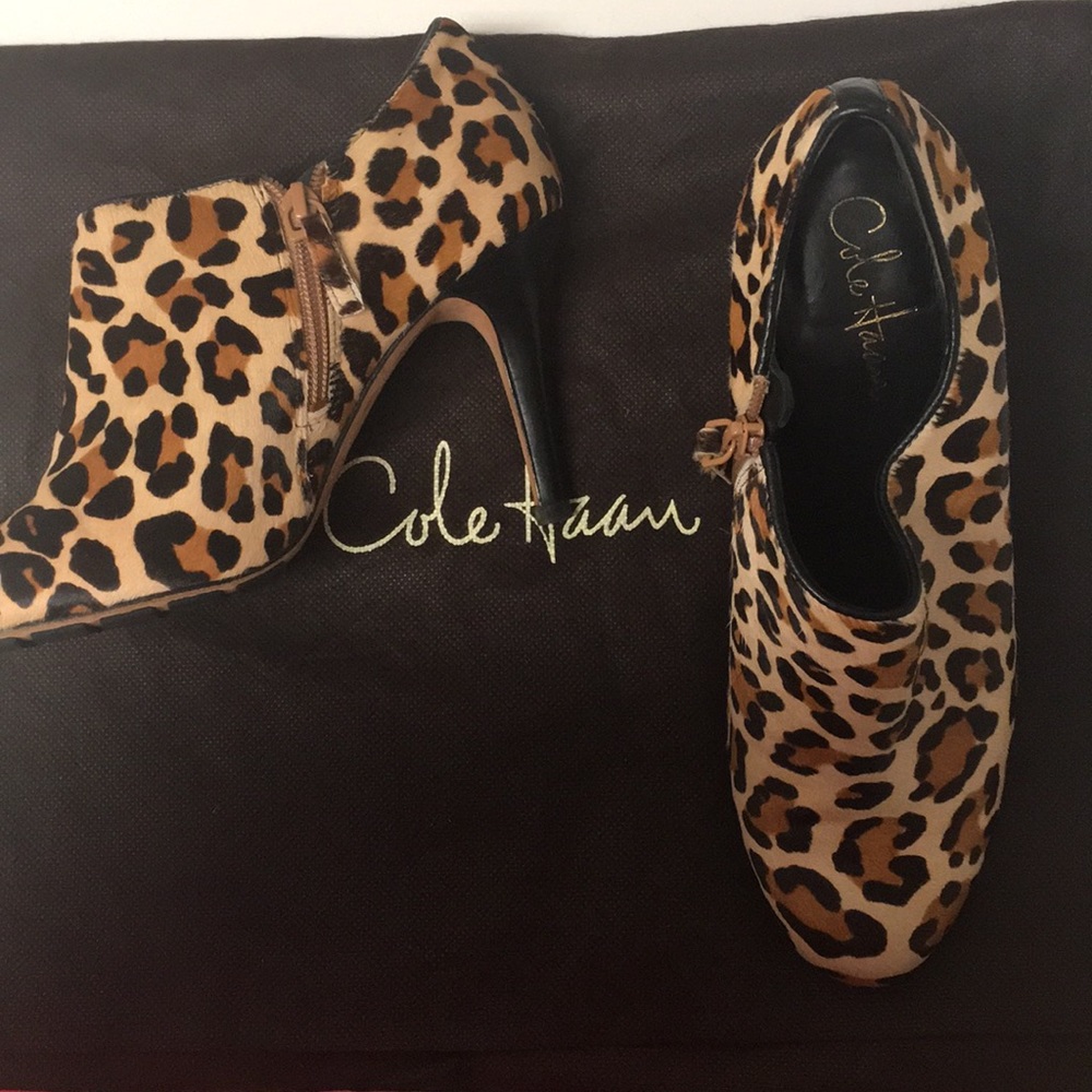 Leopard Hair Calf Bootie